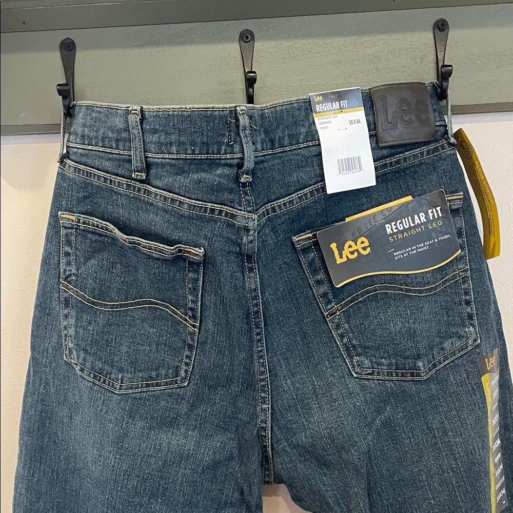 Lee Men's Dark Blue Straight Jeans - Picture 5 of 6